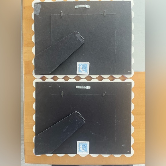 New Arrivals Inc Picture Frames Purple White Baby Room Scallop Polka Dots Stripe - Picture 2 of 8